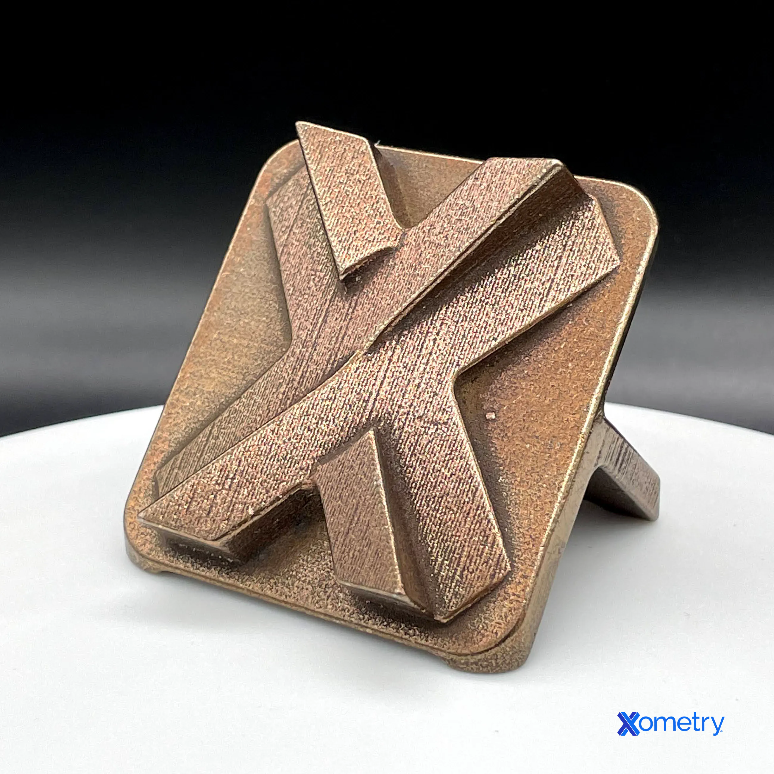metal binder jet 3D printed part infiltrated with SS420 bronze