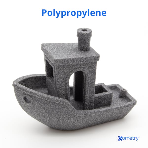 Polypropylene part made using Xometry's MJF 3D printing process