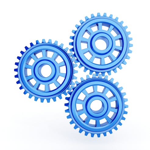 Plastic gears. Image Credit: Shutterstock.com/Goritza