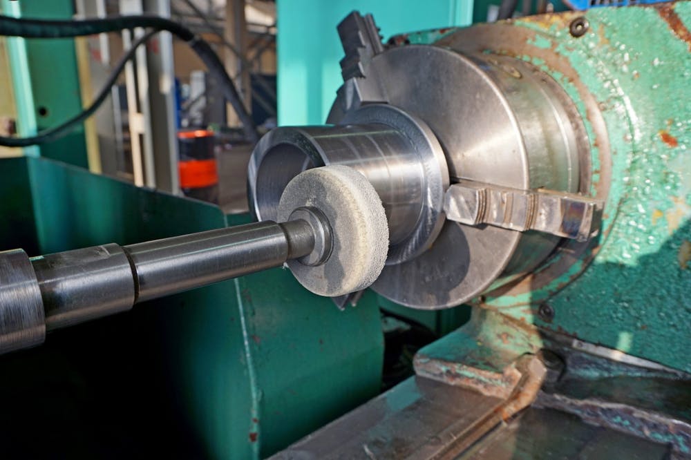 Spindle grinding. Image Credit: Shutterstock.com/Dovzhykov Andriy