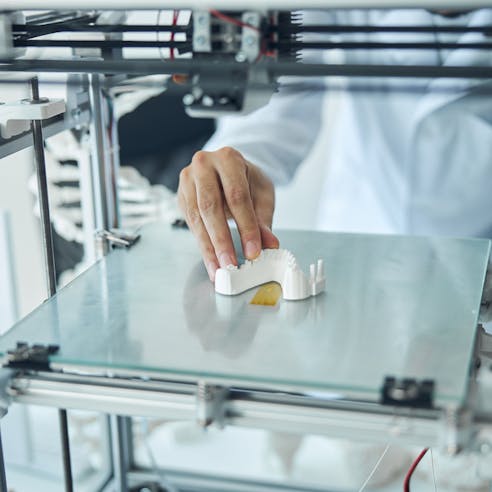 3D printed dentures. Image Credit: Shutterstock.com/YAKOBCHUK VIACHESLAV