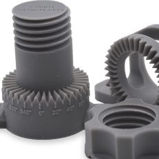 An adjustable angle bracket made from Formlabs Grey V5 resin.