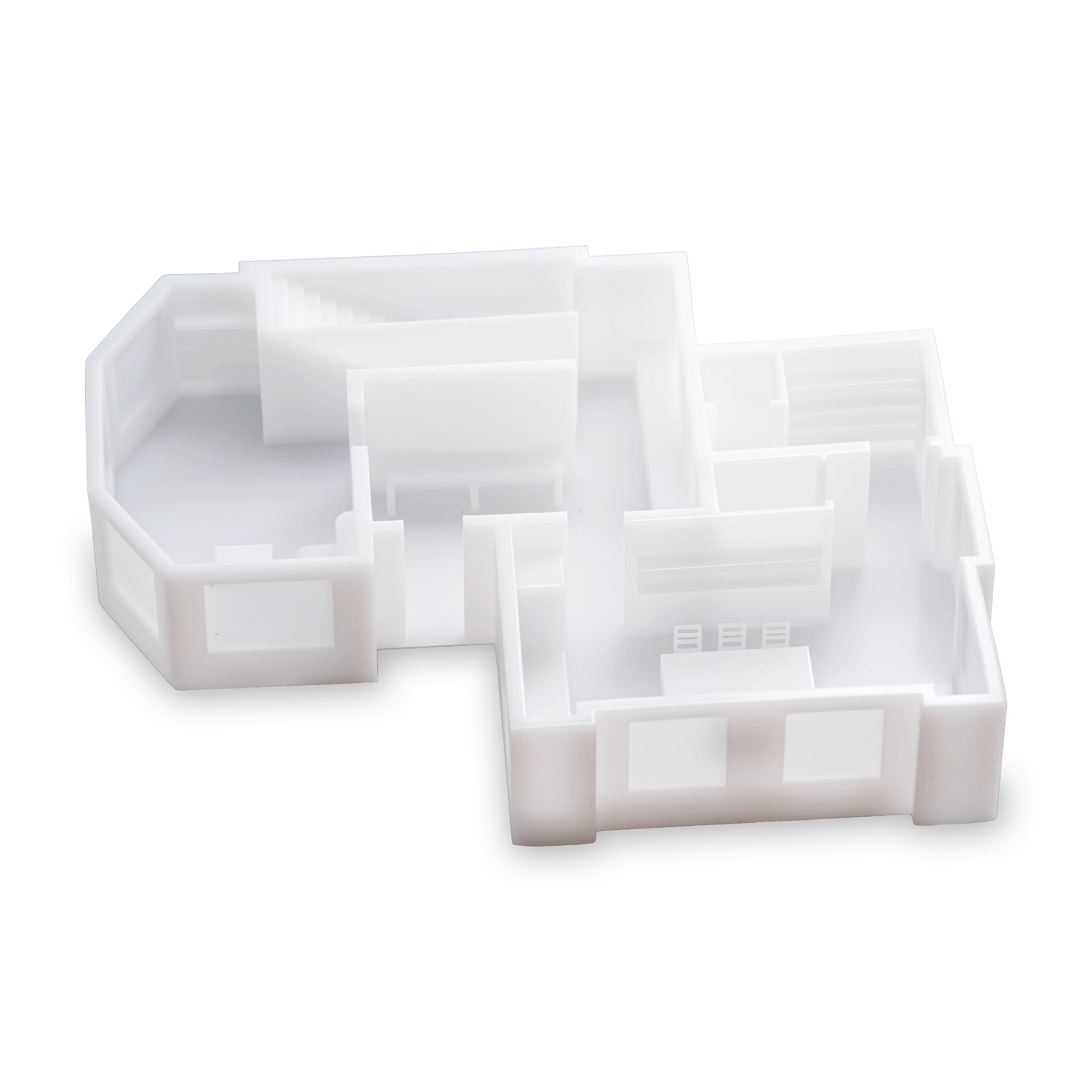 An architectural model made from Formlabs White V5 resin.