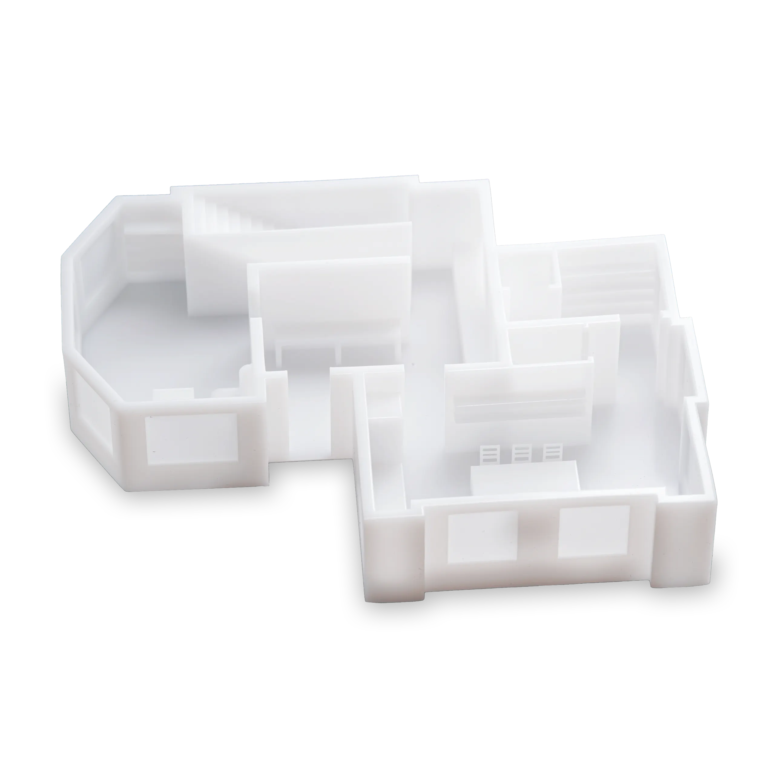 An architectural model made from Formlabs White V5 resin.