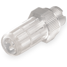 A fluid mixing nozzle made from Formlabs High Temperature resin.