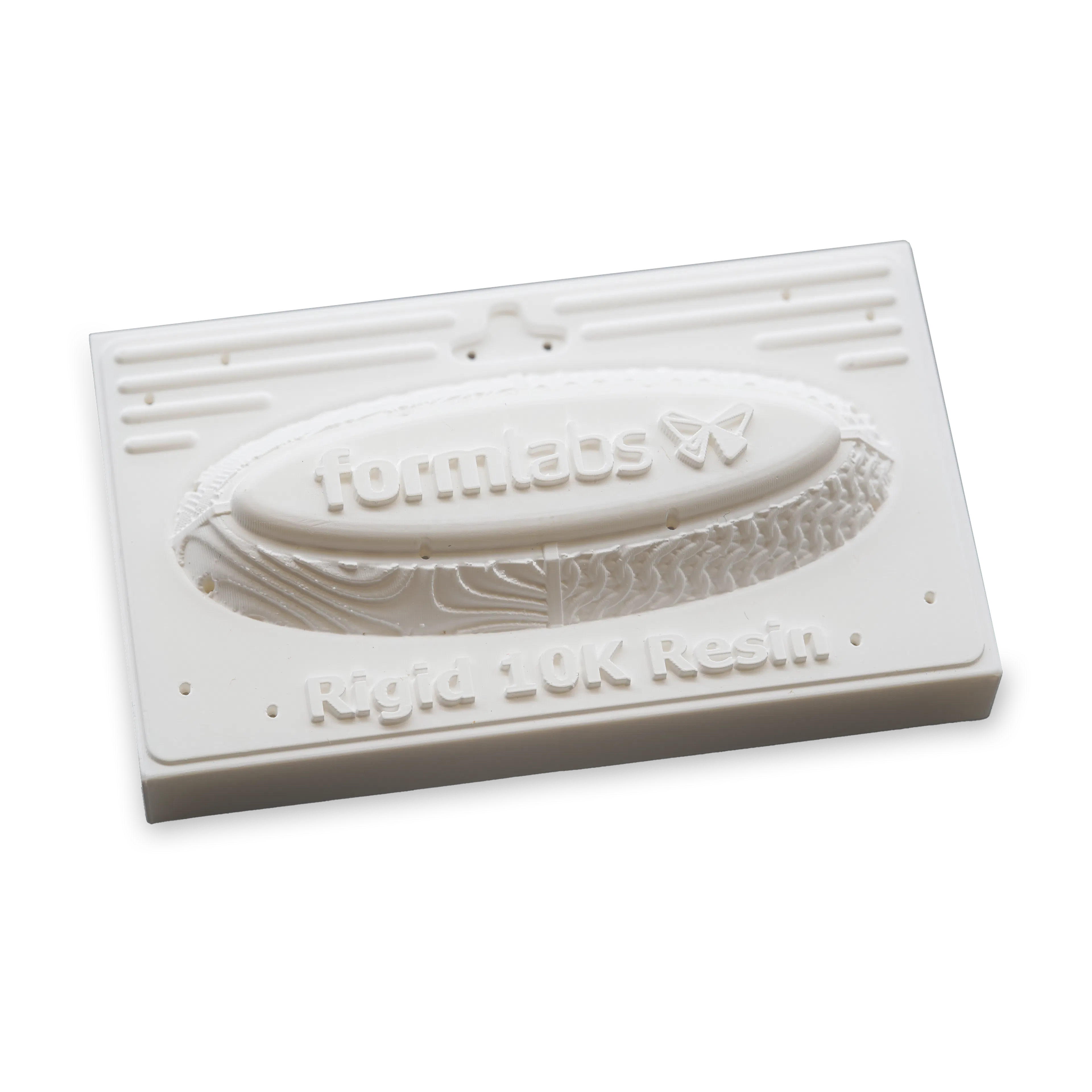 A thermoforming mold made from Formlabs Rigid 10K resin.