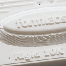 A thermoforming mold made from Formlabs Rigid 10K resin.