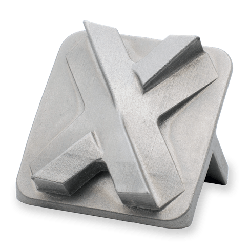 A binder jet part made of 316 stainless steel by Xometry.