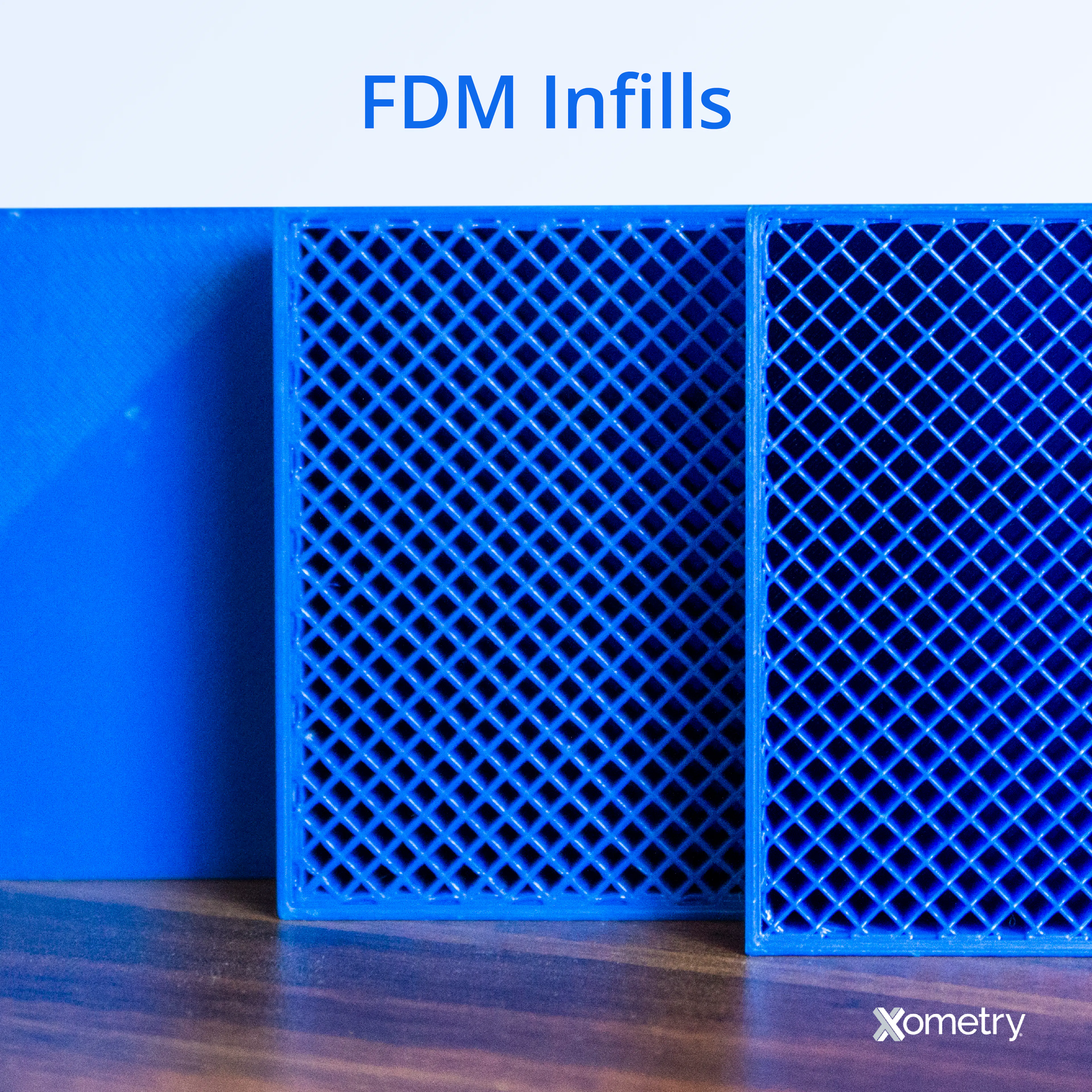 A photograph of FDM infills.