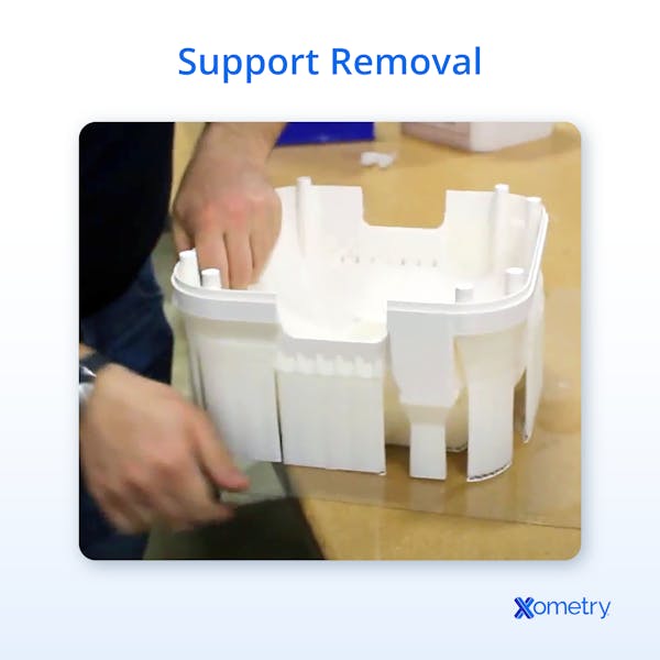 A photograph of support removal