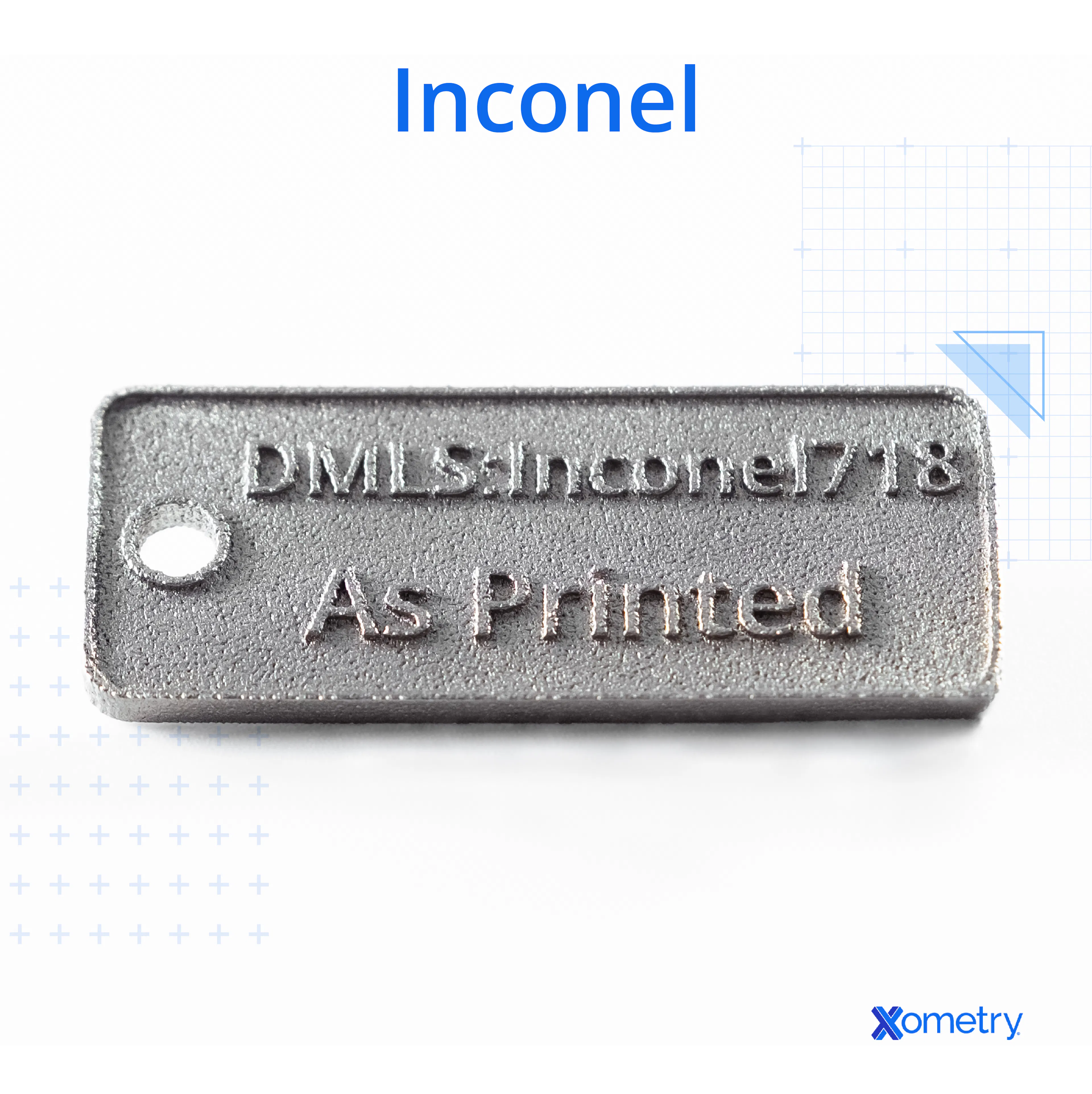 A photograph of 718 Inconel printed at Xometry