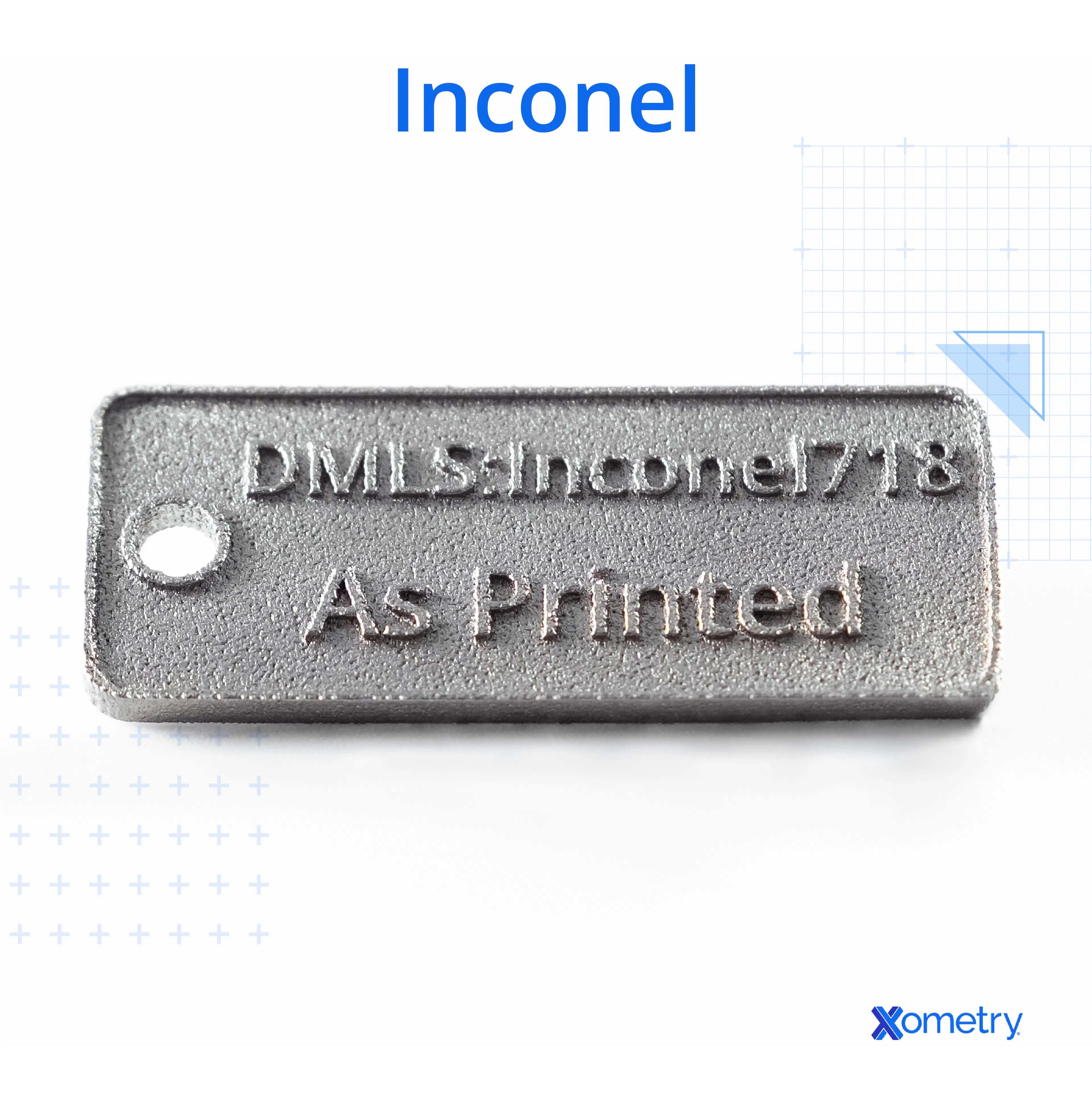 A photograph of 718 Inconel printed at Xometry