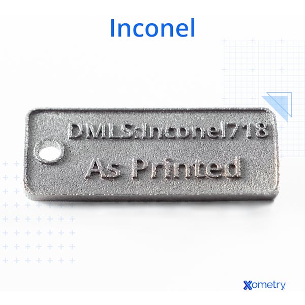A photograph of 718 Inconel printed at Xometry