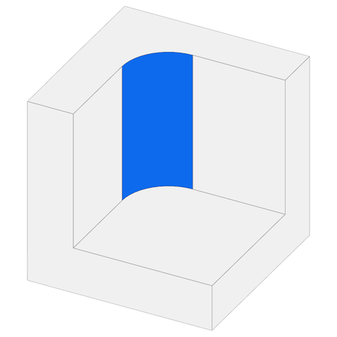 Design tip icon for a fillet.