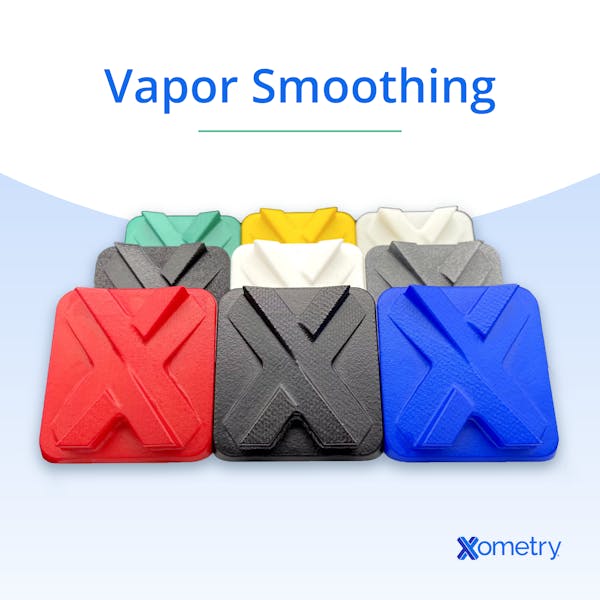 A photograph of vapor smoothed nylon, a material available at Xometry.