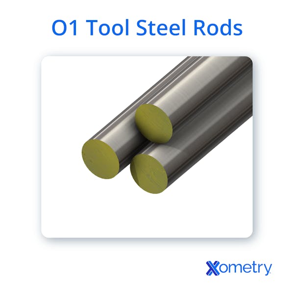 Illustration of O1 tool steel rods.