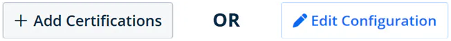 Certification and Configuration buttons on Xometrys quoting interface.