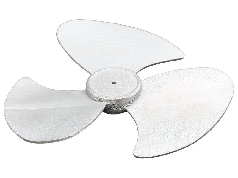 Propeller printed via DMLS out of 316L stainless steel.