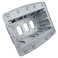 Housing printed in gray PETG via FDM.