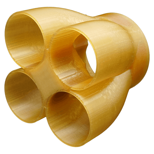 3D printed merge collector made from Antero 800NA.