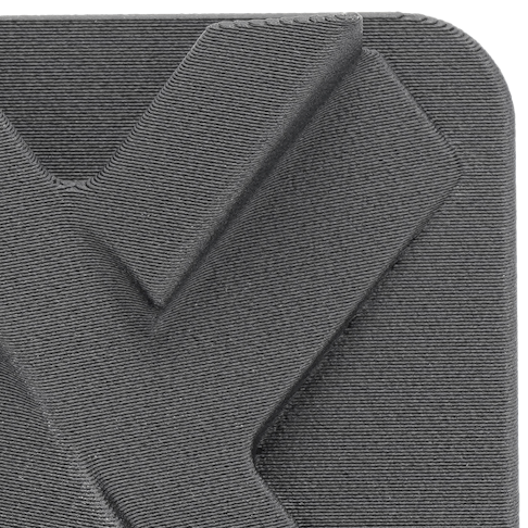 Xometry X-tile printed in Nylon 6 CF via FDM.