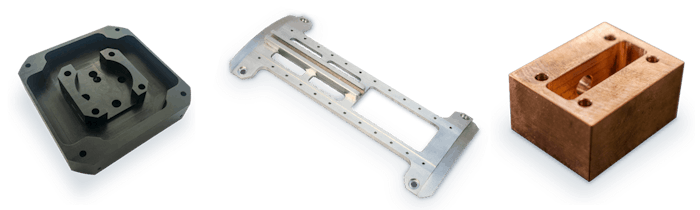 Examples of CNC milled parts by Xometry.