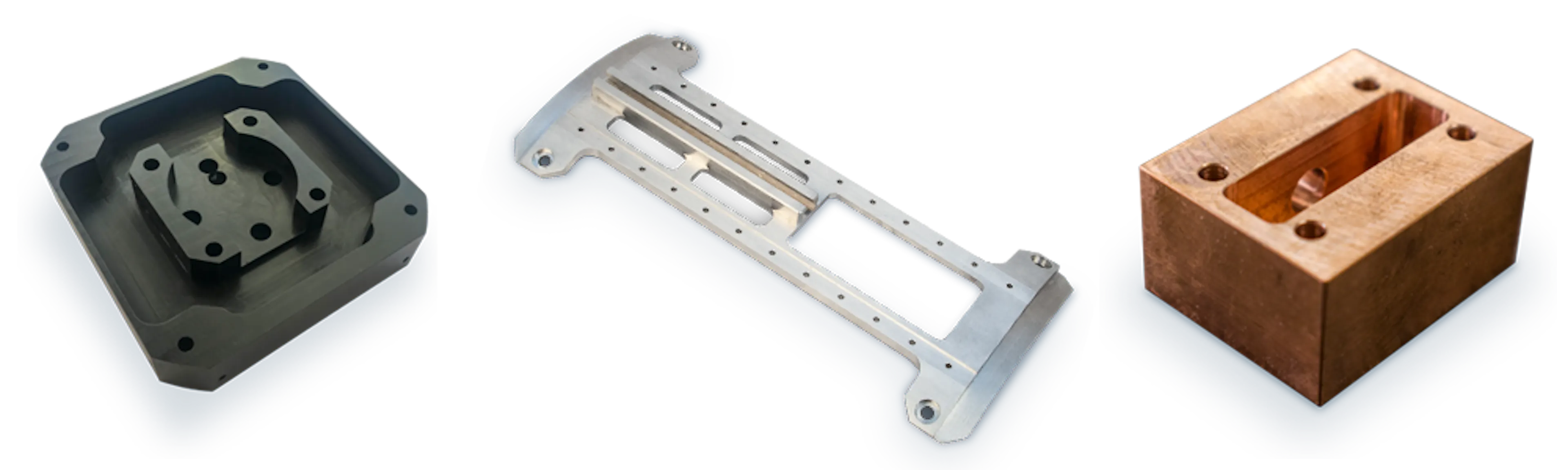 Examples of CNC milled parts by Xometry.