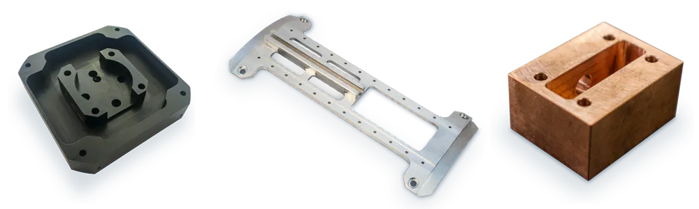 Examples of CNC milled parts by Xometry.