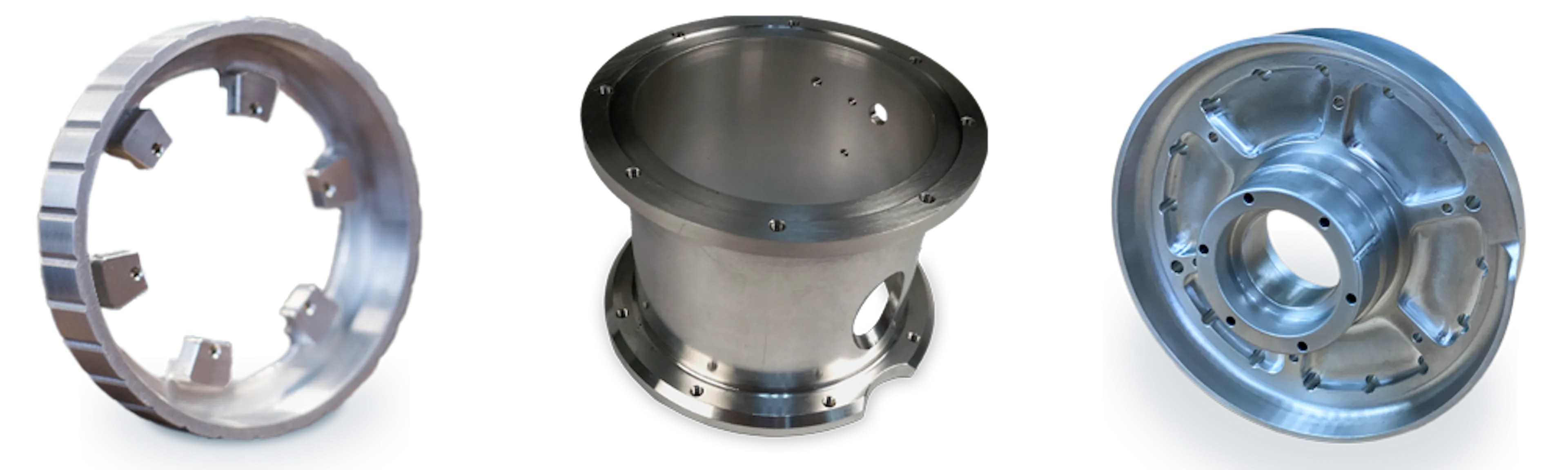 Examples of CNC mill-turn parts by Xometry.