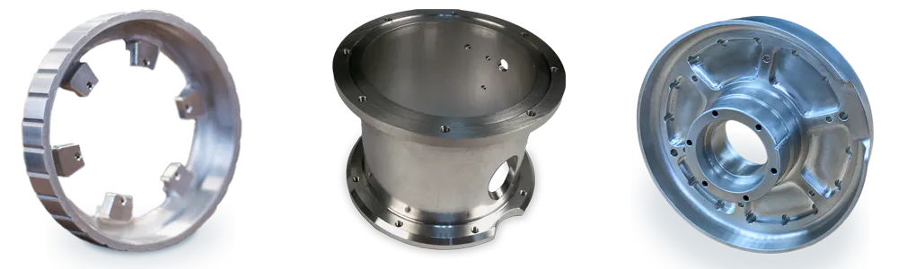 Examples of CNC mill-turn parts by Xometry.