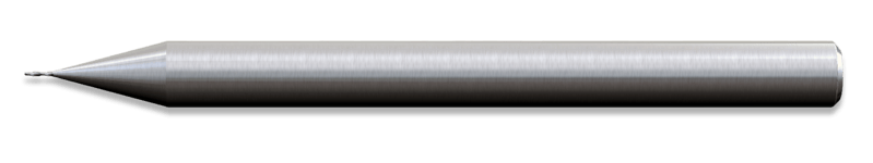 Miniature endmill used for micro machining.