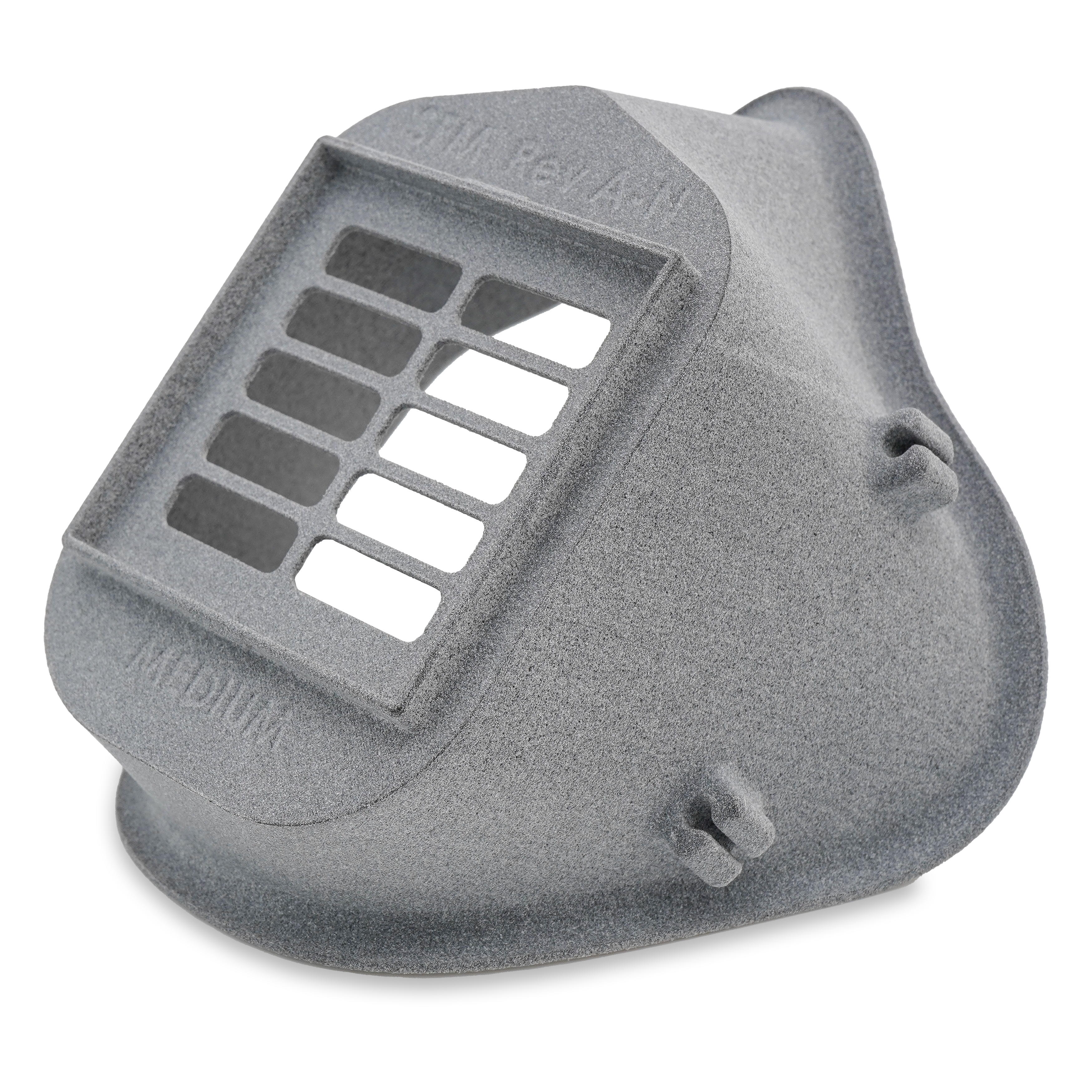 MJF 3D printed mask body in Nylon, 12 Smooth