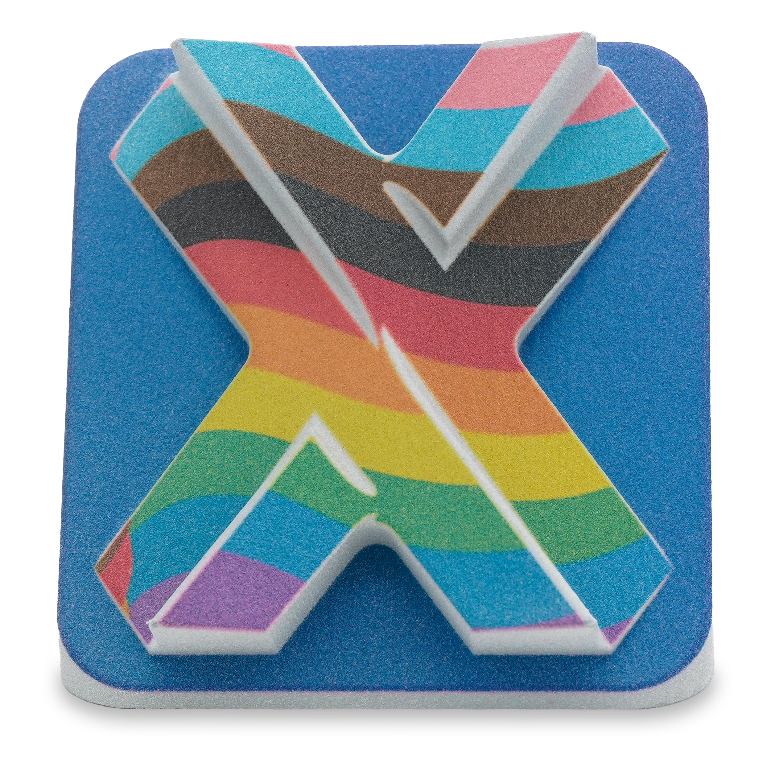 X-Tile printed in MJF Nylon 12, Multi-Color (CB)