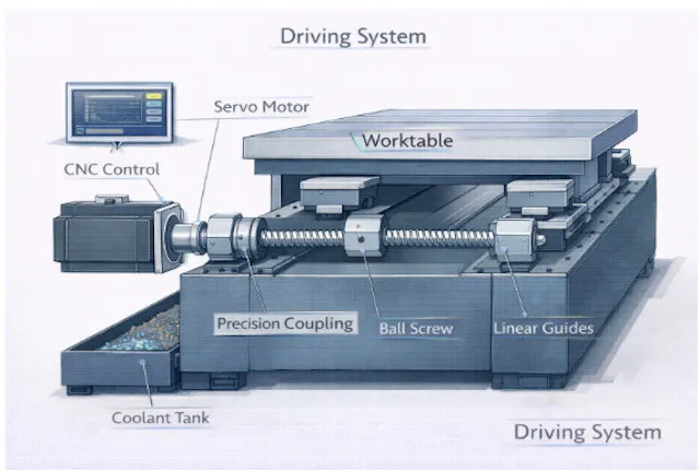 40 Parts of a CNC Machine and Block Diagram of CNC Components