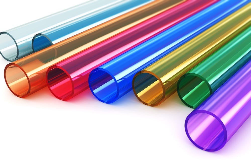 Acrylic plastic tubes. Image Credit: Shutterstock.com/Oleksiy Mark