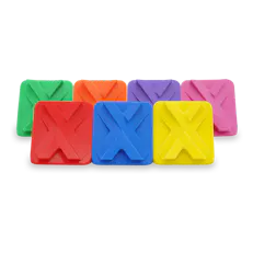 Xometry tiles in various colors of Formlabs Color Resin V5.