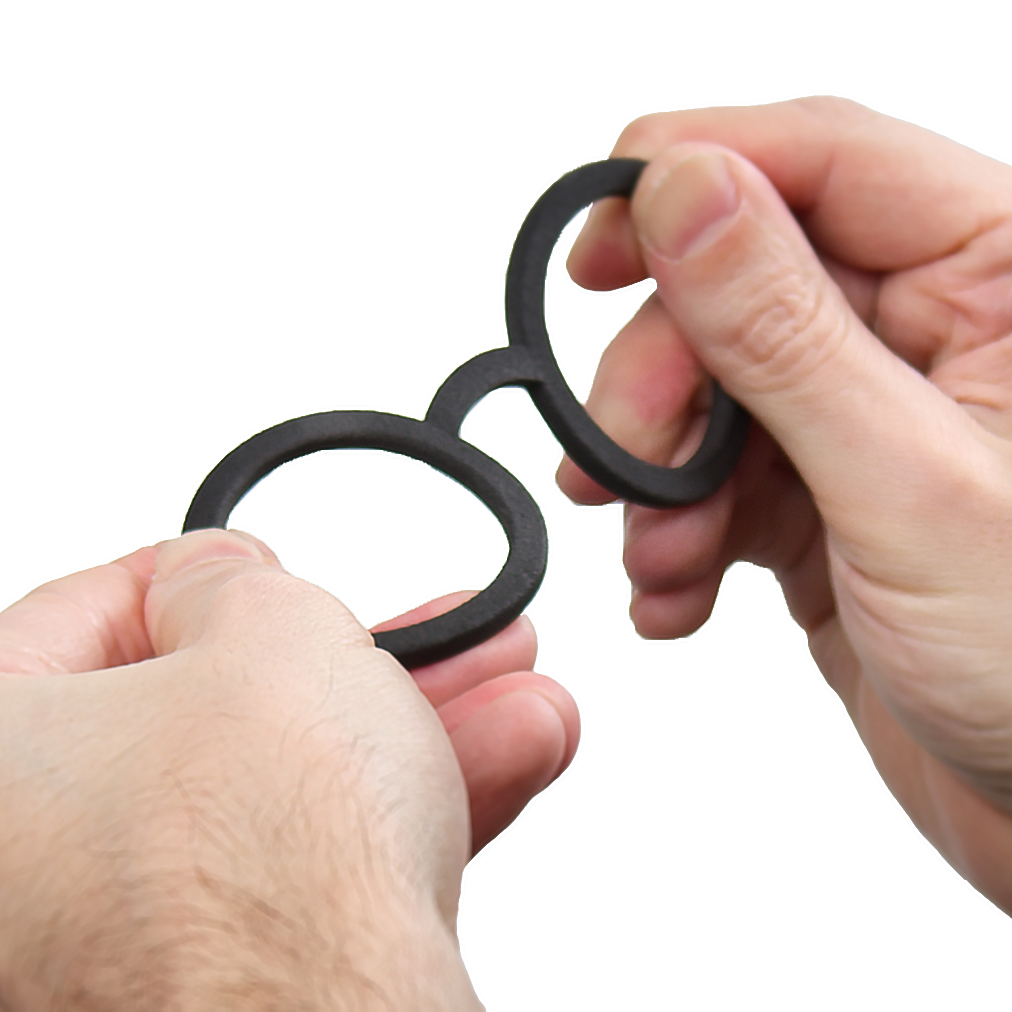 SLS 3D printed glasses frame in Formlabs Nylon 11.
