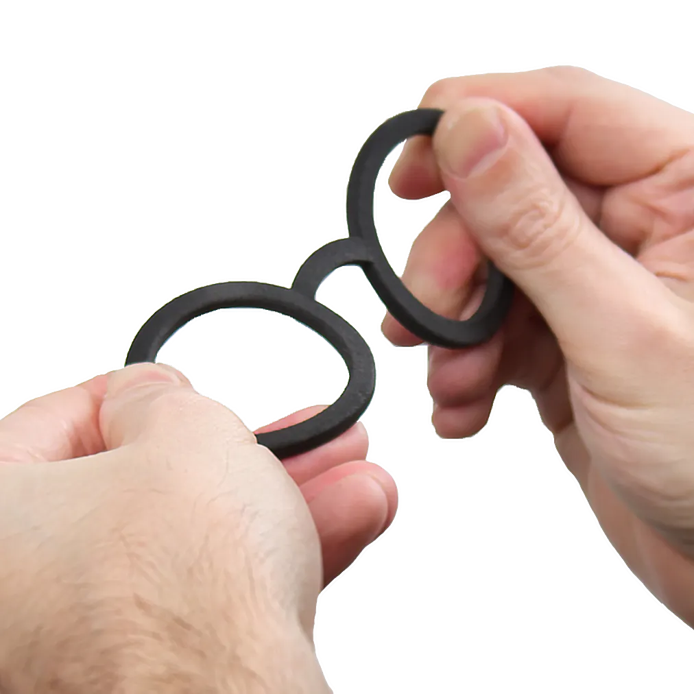 SLS 3D printed glasses frame in Formlabs Nylon 11.