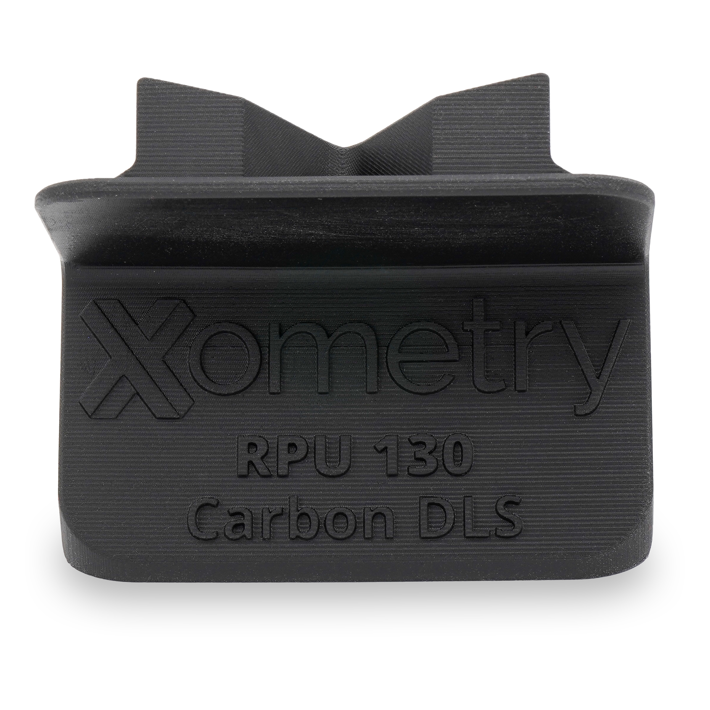 Part with text 3D printed with Carbon DLS out of RPU 130.