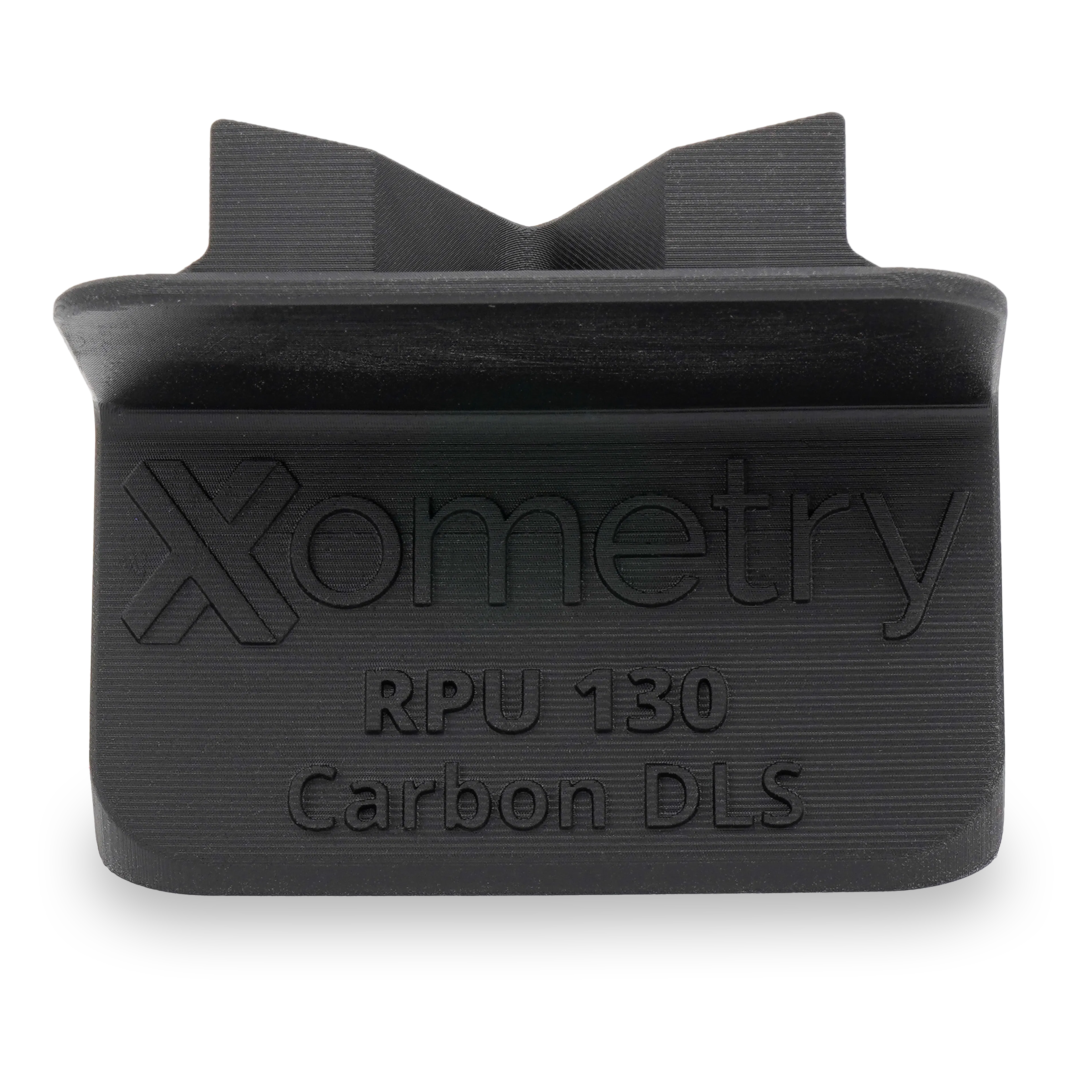 Part with text 3D printed with Carbon DLS out of RPU 130.