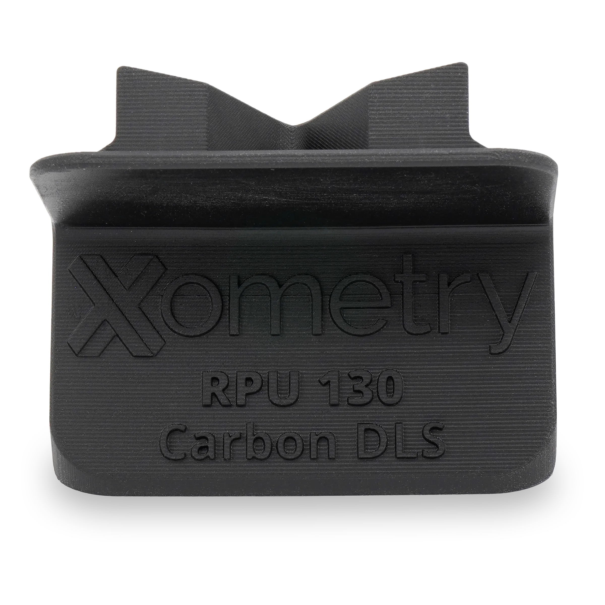 Part with text 3D printed with Carbon DLS out of RPU 130.