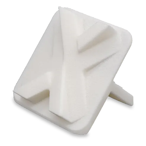 SLS 3D printed Xometry tile in TPU 88A (TPU 1301).