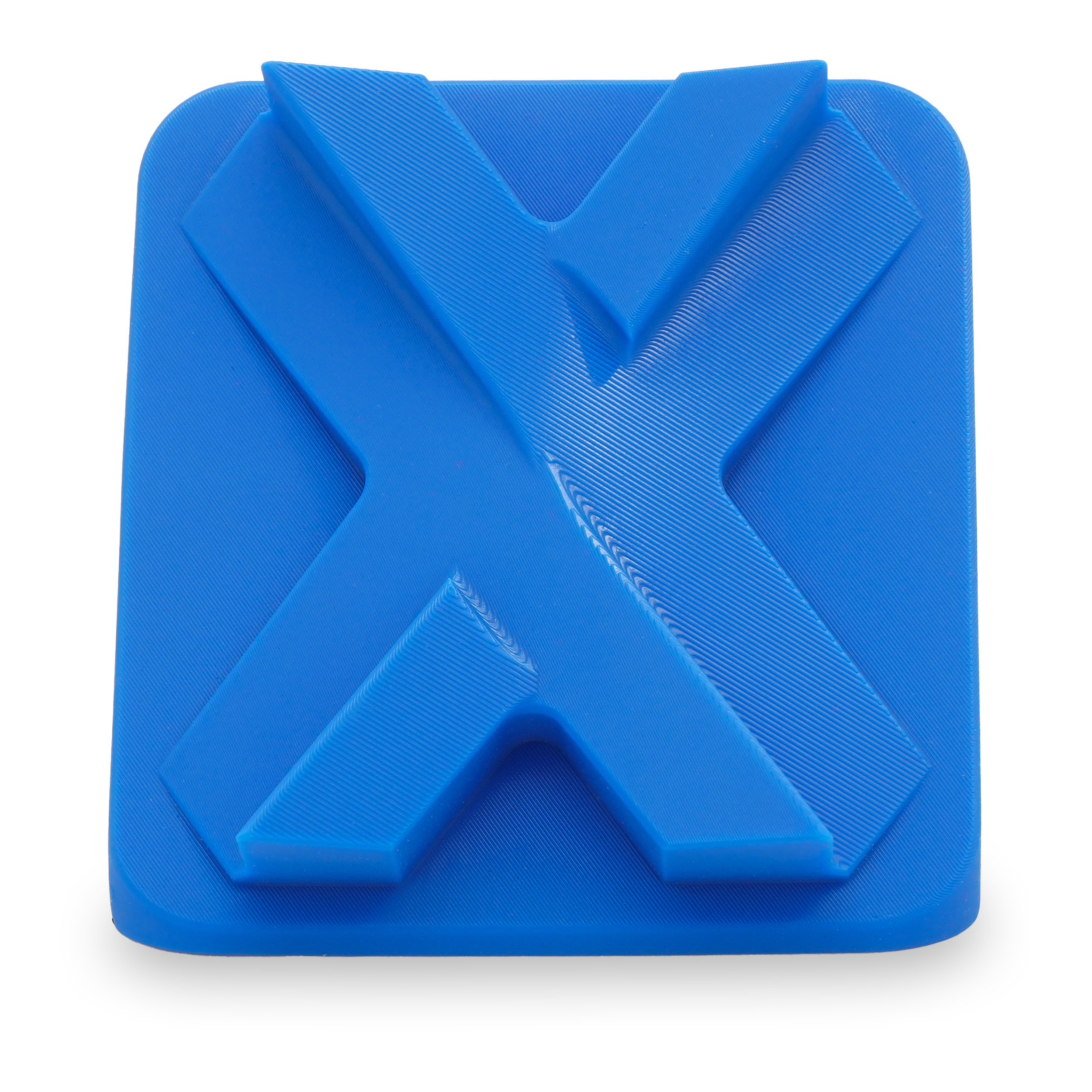 Xometry tile in Formlabs Color Resin V5 Cobalt Blue 3D printed via SLA.