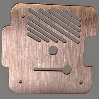 A copper part with a Tumbled finish