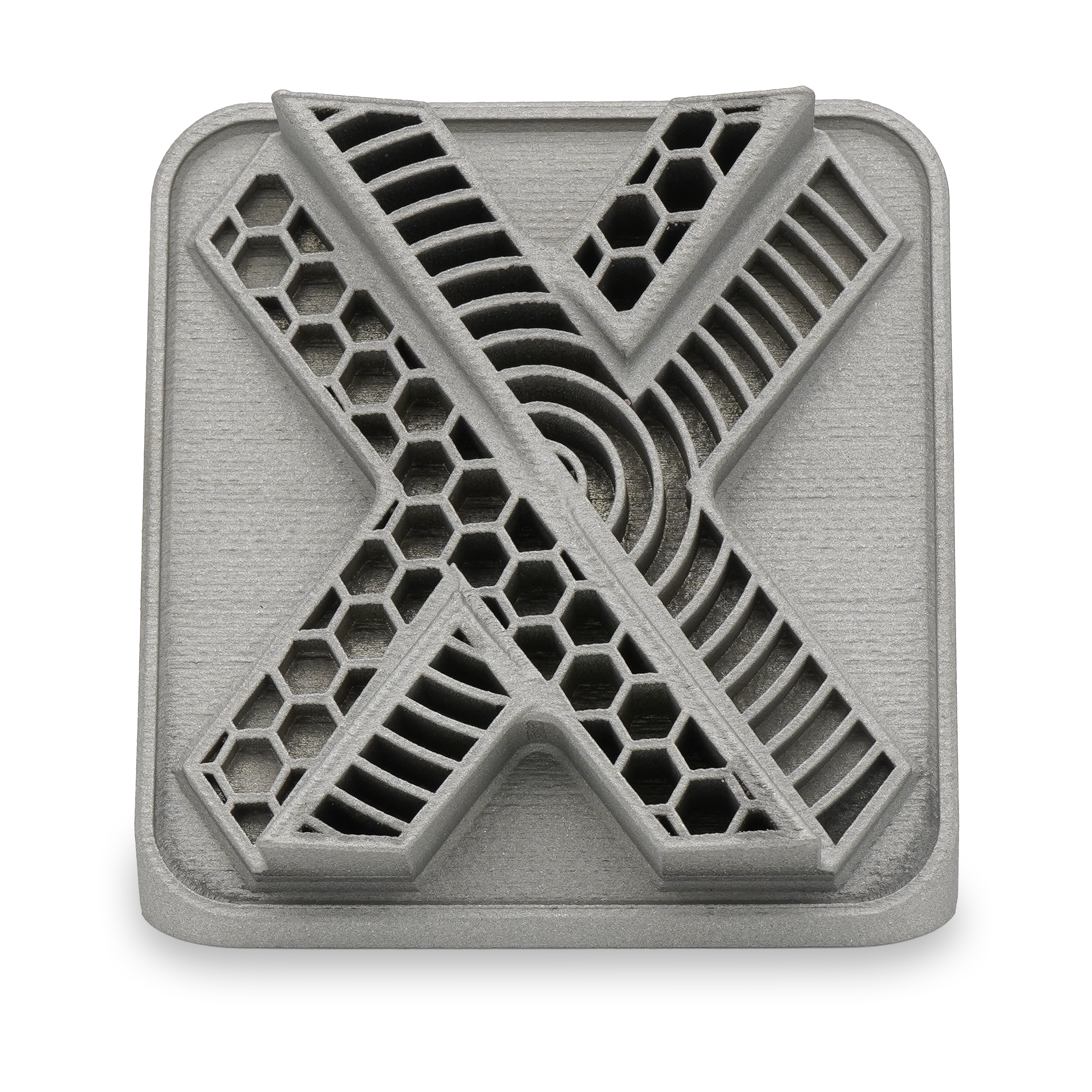 DMLS 3D printed Xometry X-tile in Inconel 625.