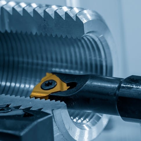 Thread milling. Image Credit: Shutterstock.com/Pixel B