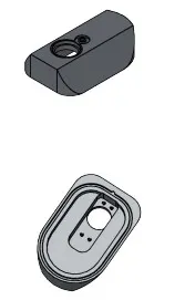 A 3D rendering of the ion gauge door plate UNH ordered from Xometry (Photo credit: UNH)