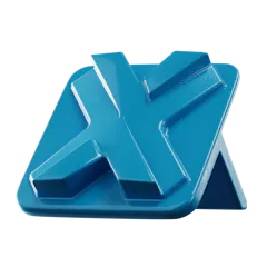 Metal part powder coated with a RAL 5012 light blue paint in a glossy sheen.