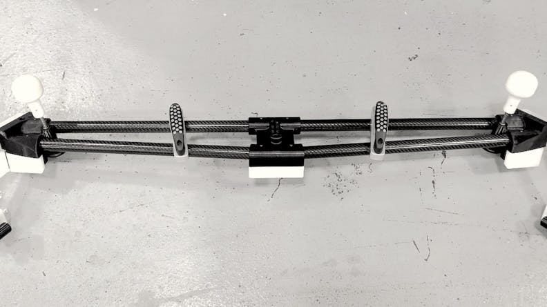 Xometry-manufactured fixture used for alignment of the vehicle back end