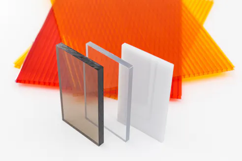 Sheets of polycarbonate. Image Credit: Shutterstock.com/Cat Us